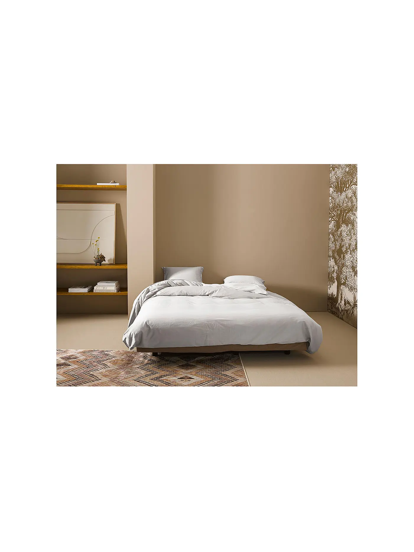 ESSENZA | Satin Bettwäsche Minte 70x90cm / 140x200cm Nightblue | grau